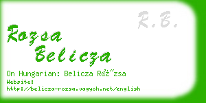 rozsa belicza business card